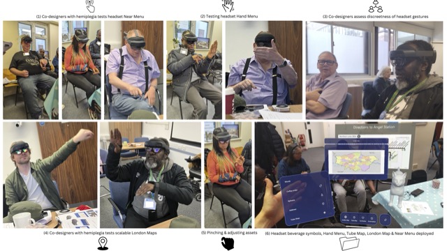 Participant using a mixed reality HoloLens HMD