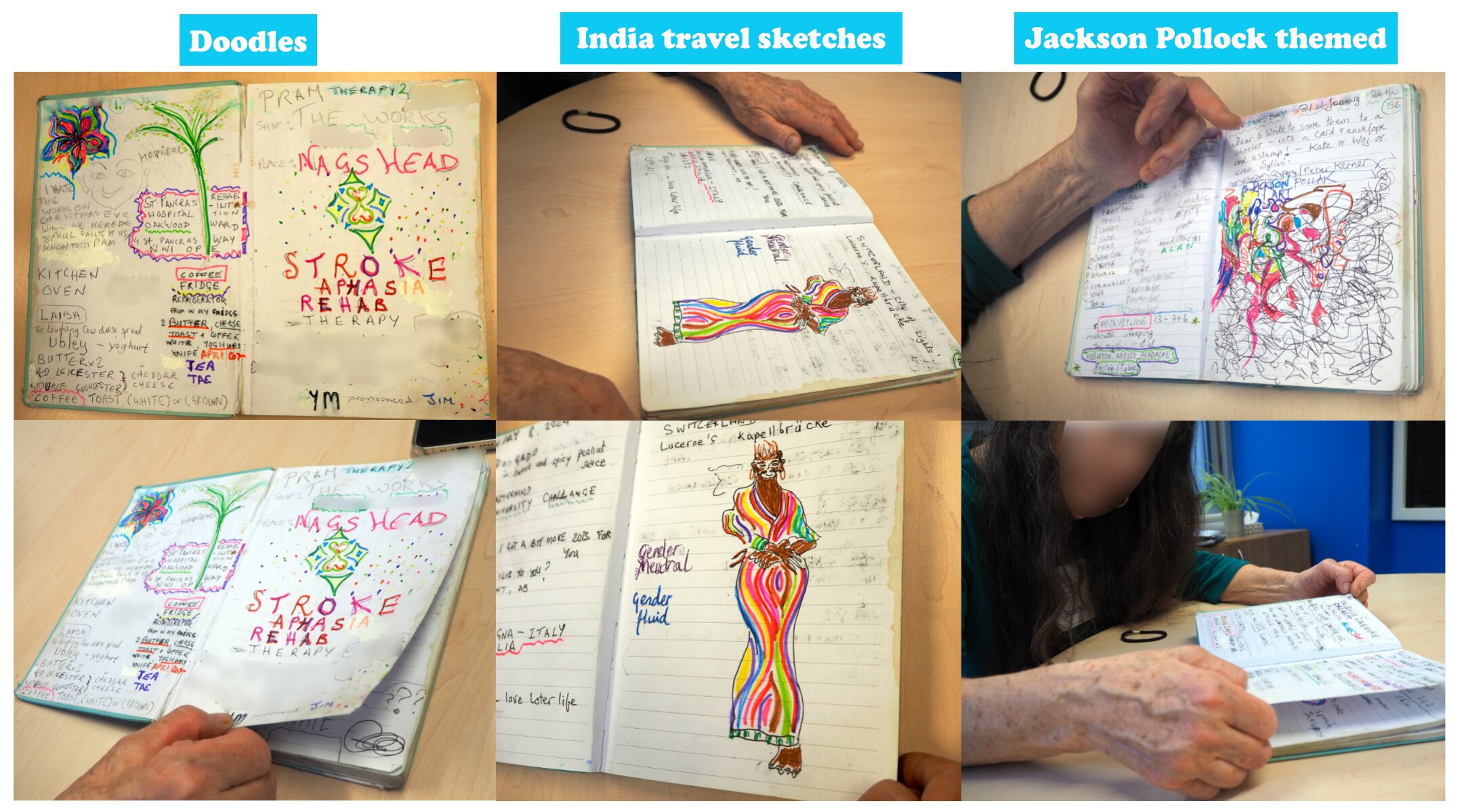Artistic elements within the diary